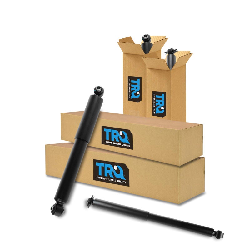 TRQ Front and Rear Shock Absorber Set Compatible with 1999-2000 Cadillac Escalade 1988-1999 Chevrolet K1500 1992-1999 K1500 Suburban 1988-2000 K2500 K2500 Suburban 1995-2000 Tahoe GMC Yukon - Image 1